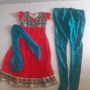 Price Drop🎉🎉🎉Red Anarkali Kurta Set