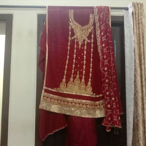 Maroon Dress Material