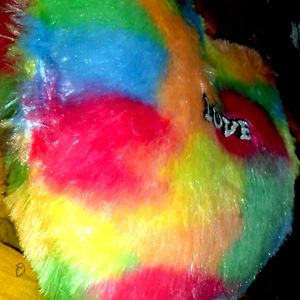 Heart Soft Furry Pillow Toy