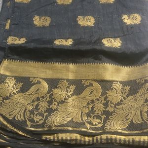 Cotten Black Saree