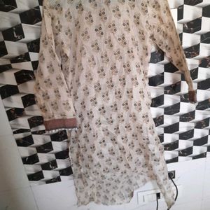 Cotton Kurta With Shrug