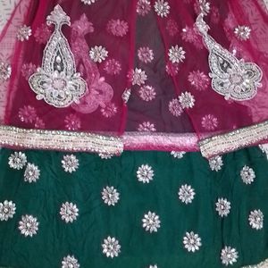 Long Slit Kurti Lehenga With Dupatta