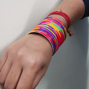 Multicolored Metal Bangles