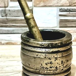 Antique Brass Mortar.