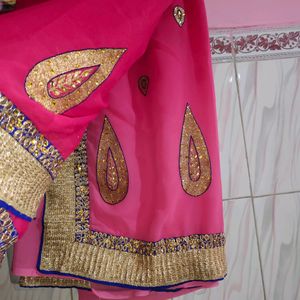 Pink Double Shaded Saree