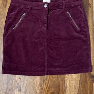 Papaya Maroon corduroy Skirt