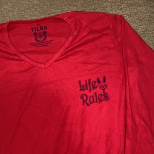 Red Full Hands Top