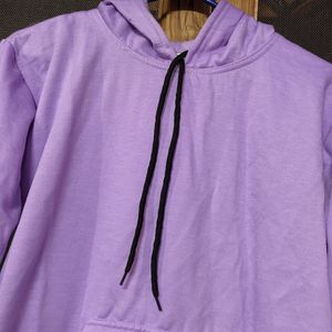 Lavender Fleece Hoodie (Size : S)