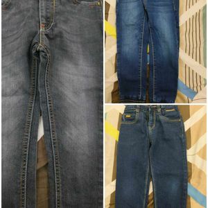 Boys 3 Piece Of Jeans & Shirts Size-26