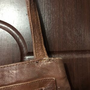 leather bag coffe brown