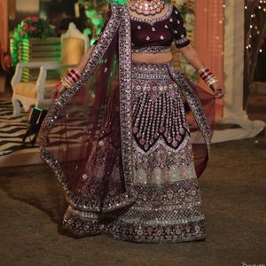 Wine Color Lehenga🍷