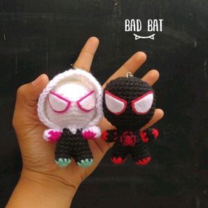 Crochet Spiderman Keychain!!