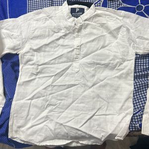 WHITE SHIRT KURTA SHORT  👔DROP PRICE