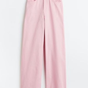 H&M Pink Wide Twill Trousers💗