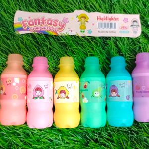 Cute Kawai Bottle Highlighters Set