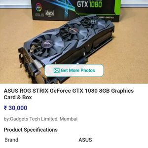 ASUS ROG GTX1080 8GB GDDR5X