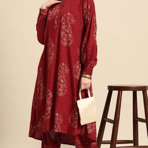 High-Low Kurta With Trousers For Women