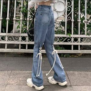 DROP🔥Y2k🎐🪅 Lace Up BootCut Pinterestly Jeans