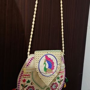 Embroidered Sling Bag