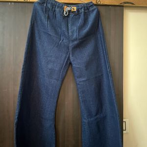 Soft Material Navy Blue Payjama Looks Like Denim