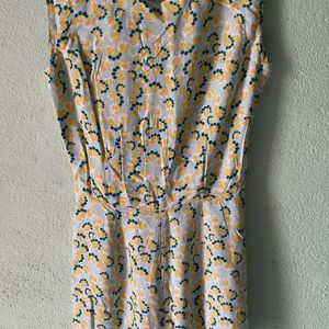 Pretty Yellow Flower Jumpsuit