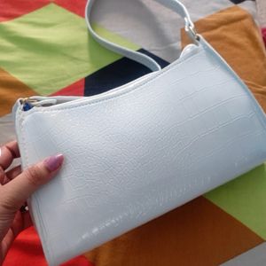 New Stylish White Leather Sling Bag