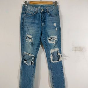 Blue Torned Jeans (Women's)