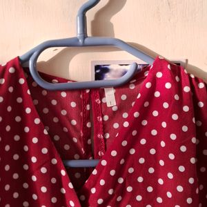 Red-White Polka Dots Dress