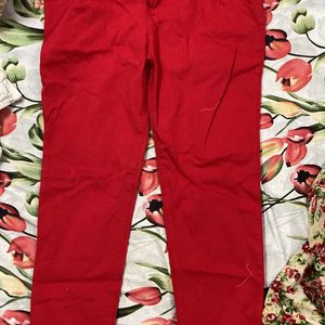 Red Color Jeans