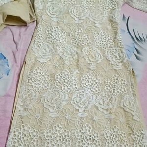 Cream Kurta Salwar Suit