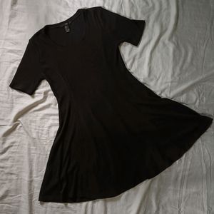 Black Mini Flared Dress