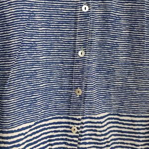 Blue Striped Assymetrical Kurta