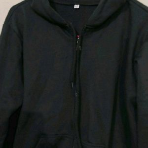 Black Zipper Hoodie