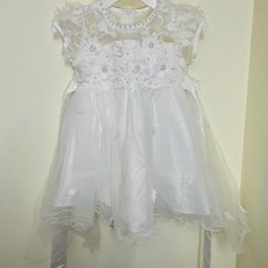 A Beautiful White Frock For Party