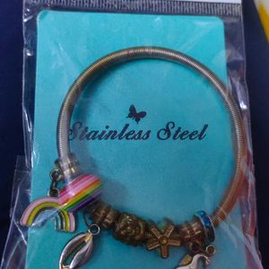 Stainless Steel Bracelet With Charms