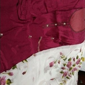 Very Low Price Work PureSilk kurti Pant Dupatta Se