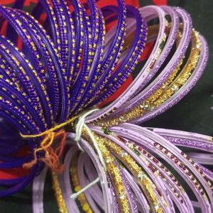 Combo Or Two Bangles Purple Coloured