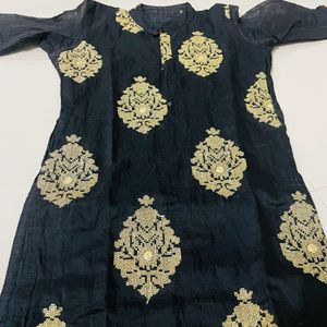 Navy Blue Kurta  Pattani Patan