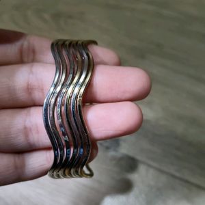 Navratri 6 Bangles Golden And Silver Mix