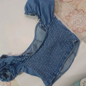 Denim Corset Top