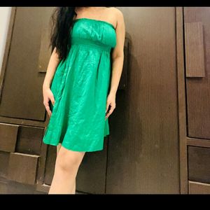 Green Beautiful Smoking Linen Tube Dress