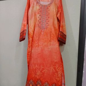 Lawn Material Neck Embroidery Kurti