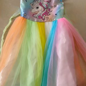 Kids Girls  Unicorn  Rainbow Dress