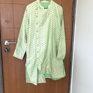 Pastel Green Kurta For Men With Pyjama