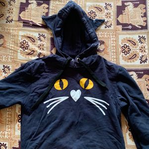 Cropped Cat Hoodie