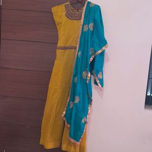 Green Ethnic Gown