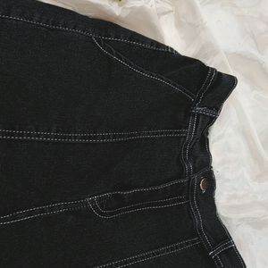 6 Pockets Black Cargo Jeans