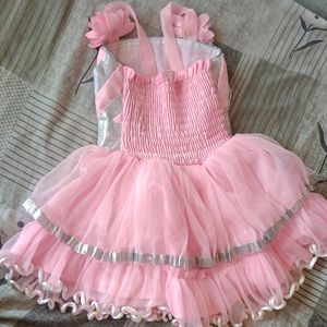 Beby pink frock for 12 months girl