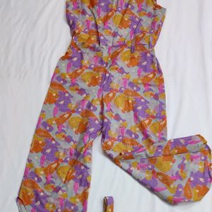 Flower Print Jumpsuit