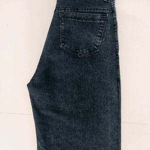 Charcoal Grey Straight Comfortable Jeans (Woman)